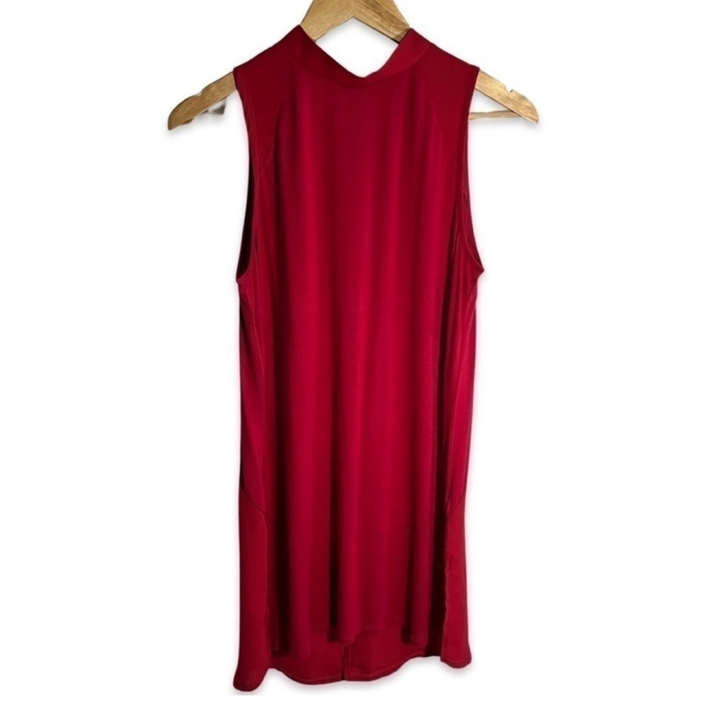 Red Sleeveless High Low Blouse Small Reitmans